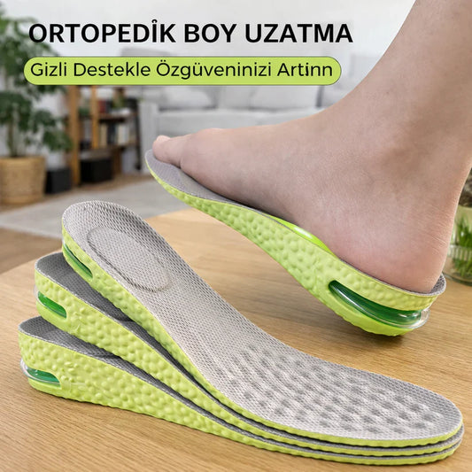 Ortopedik Tabanlık – Şok Emici, Ark ve Topuk Destekli Siyah Günlük Ayakkabı İçi Tabanlık