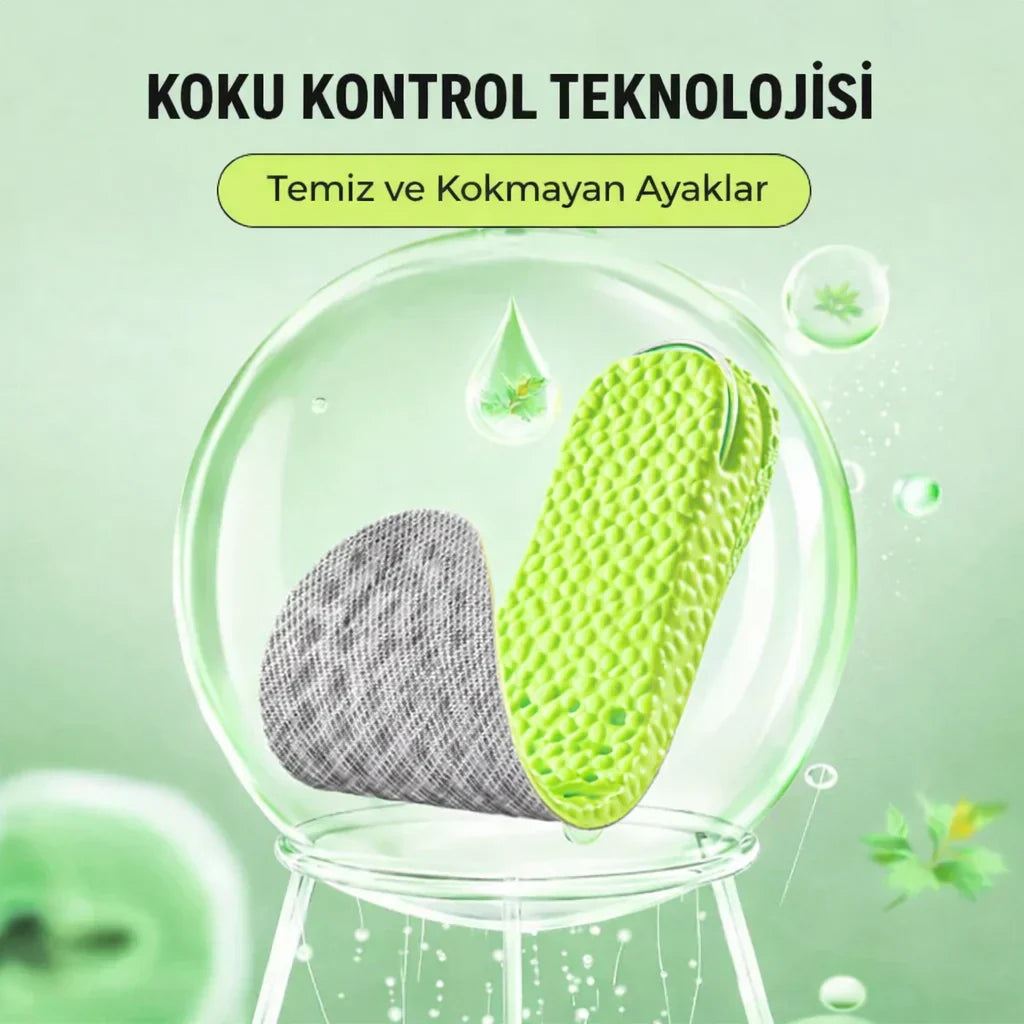Ortopedik Tabanlık – Şok Emici, Ark ve Topuk Destekli Siyah Günlük Ayakkabı İçi Tabanlık