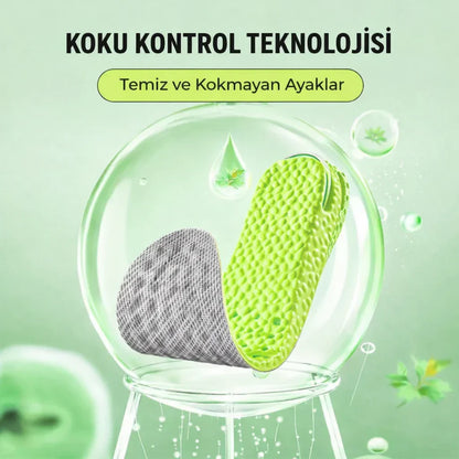 Ortopedik Tabanlık – Şok Emici, Ark ve Topuk Destekli Siyah Günlük Ayakkabı İçi Tabanlık
