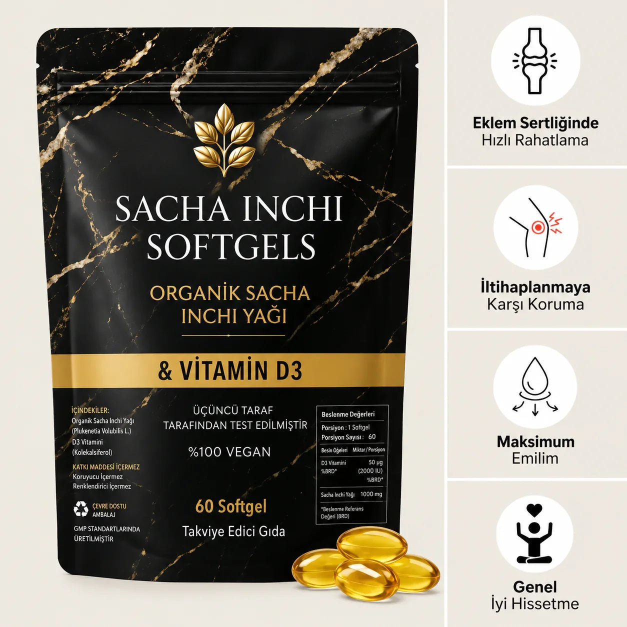 Doğanın Gücü: Sacha Inchi Yağı & D3 Vitamini